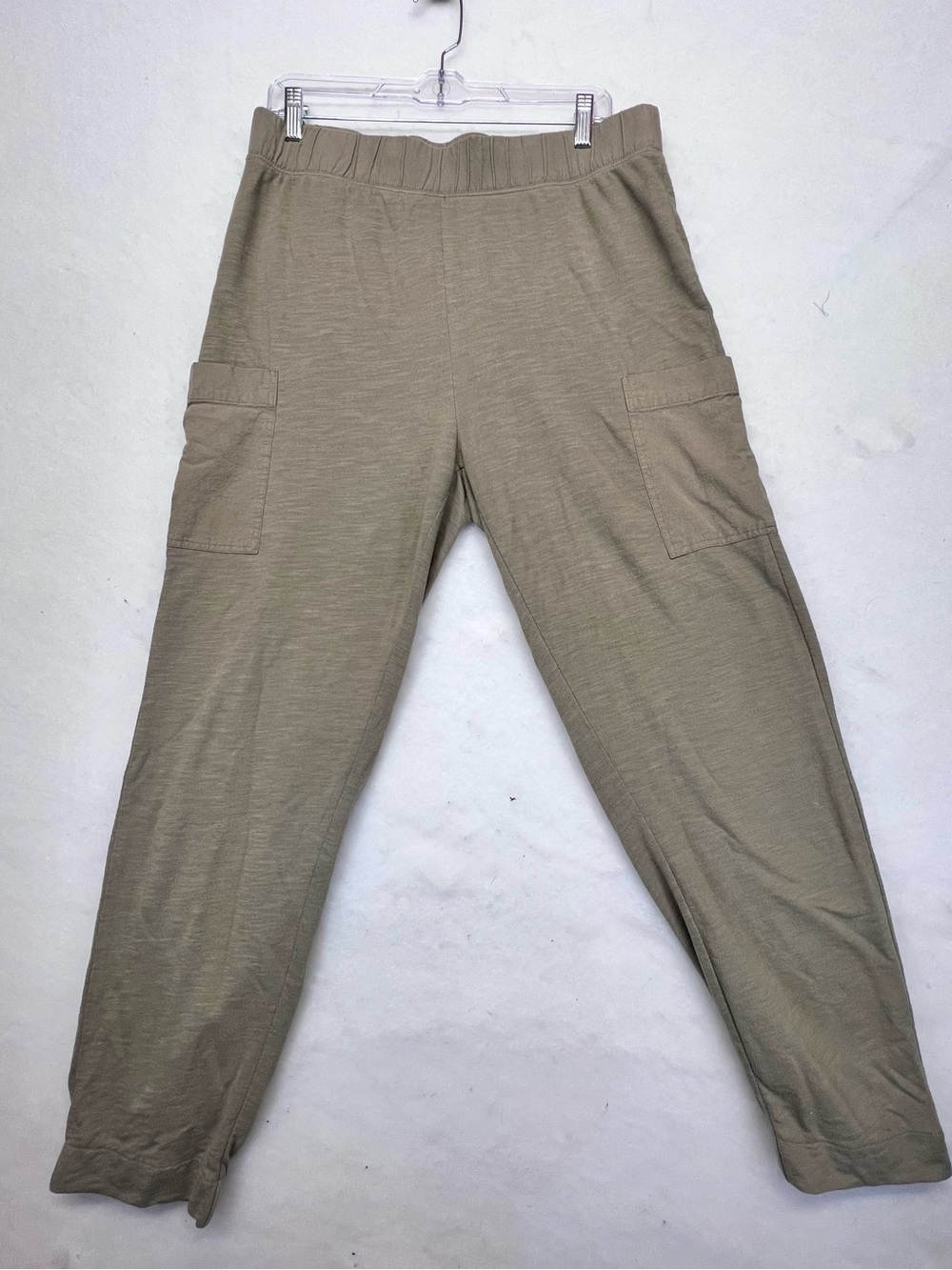 Soft Surroundings Lounge Cargo‎ Sweatpants Joggers Olive Green Cozy Size M